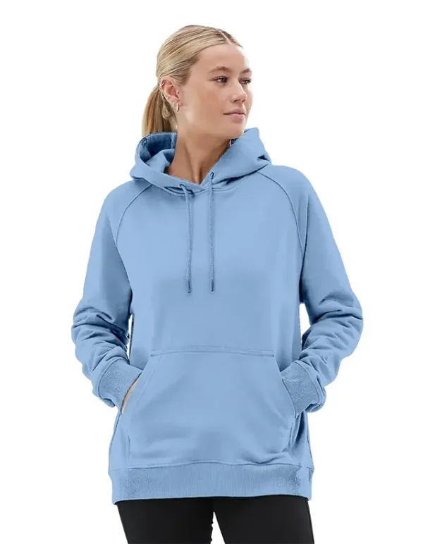 Women's Solid Color Hoodie with kangaroo pocket - Image 4
