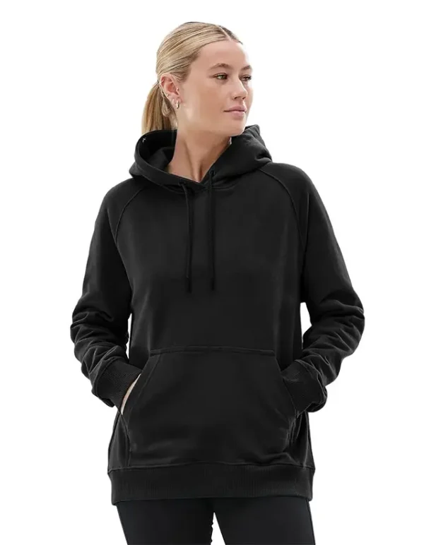 Women's Solid Color Hoodie with kangaroo pocket - Image 3
