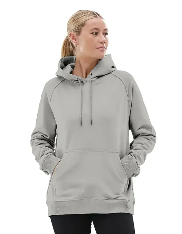 Women's Solid Color Hoodie with kangaroo pocket - Image 5