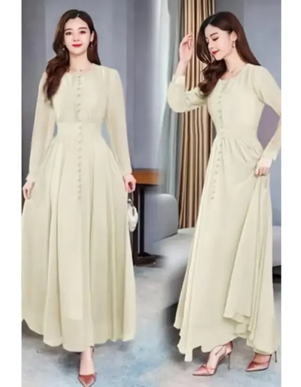 Elegant Button-Down Long Dress - Image 7